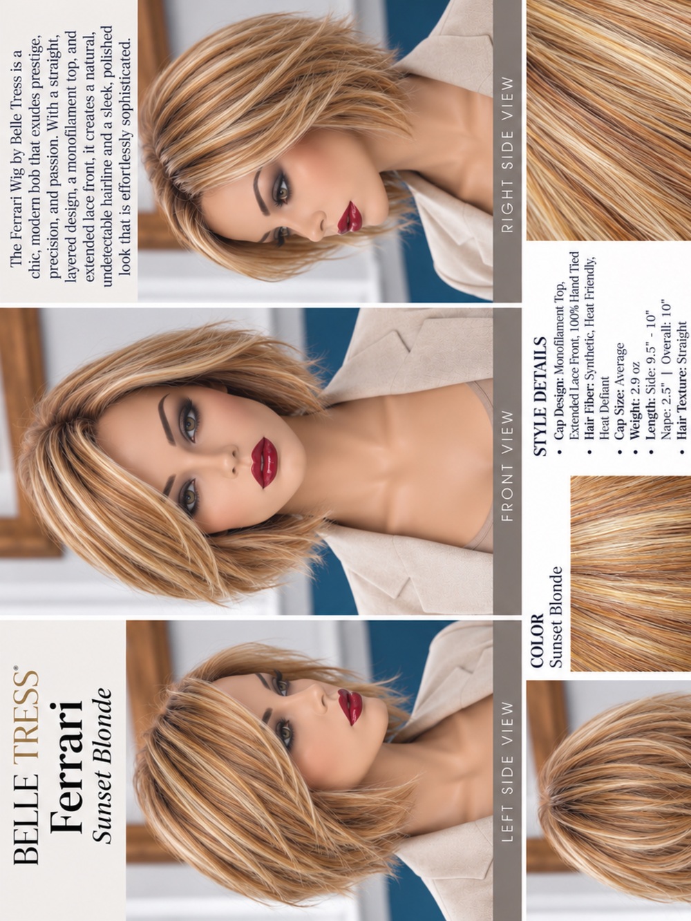 Belle Tress Ferrari Wig in Sunset Blonde